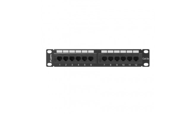 12-port UTP Category 5e Patch Panel Lanberg PPU5-9012-B