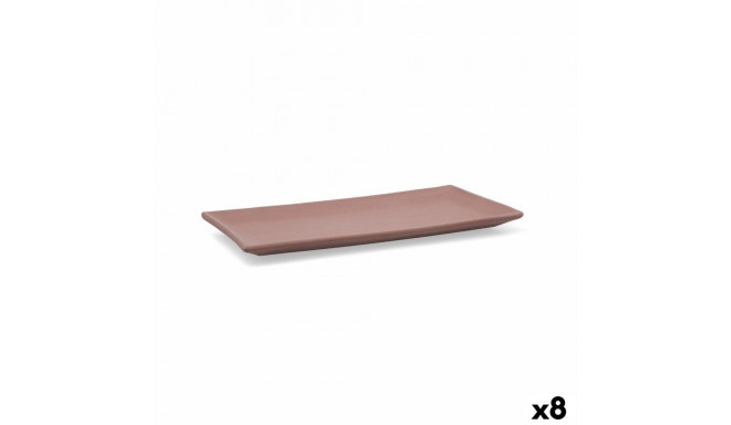 Snack tray Quid Mineral Gres Terracotta Ceramic 15 x 30 cm (8 Units)