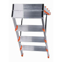 4-step folding ladder Krause 120403 Silver Aluminium