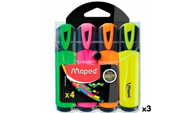 Fluorescent Marker Set Maped Fluor Quality Neon Multicolour (3 Units)