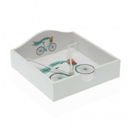Napkin holder Versa Wood 18 x 7 x 18 cm Bicycle