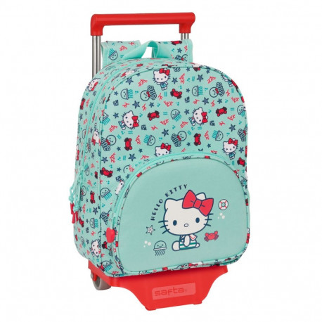 Ratastega koolikott Hello Kitty Sea lovers Türkiissinine 26 x 34 x 11 cm