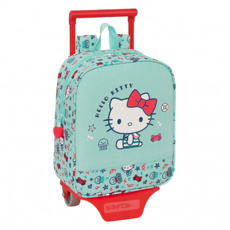 Ratastega koolikott Hello Kitty Sea lovers Türkiissinine 22 x 27 x 10 cm