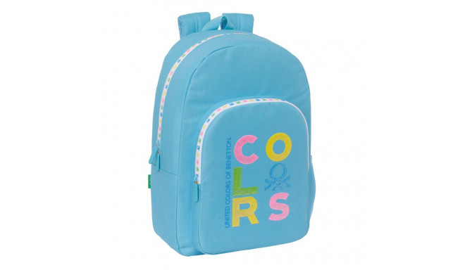 School Bag Benetton Spring Celeste 30 x 46 x 14 cm