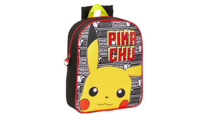 Bērnu soma Pokémon Dzeltens Melns 22 x 27 x 10 cm