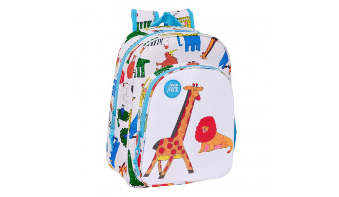 School Bag Algo de Jaime White 26 x 34 x 11 cm