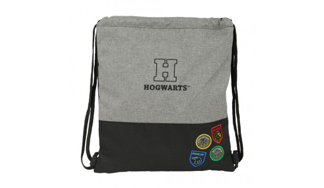 Сумка-рюкзак на веревках Harry Potter House of champions Чёрный Серый 35 x 40 x 1 cm