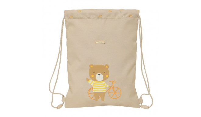 Backpack with Strings Safta Osito Beige 26 x 34 x 1 cm