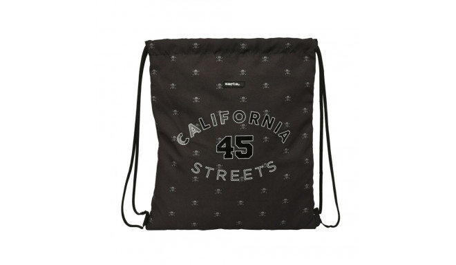 Backpack with Strings Safta California Black 35 x 40 x 1 cm