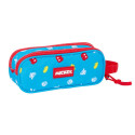 Kahe tõmblukuga pliiatsikarp Mickey Mouse Clubhouse Fantastic Sinine Punane 21 x 8 x 6 cm