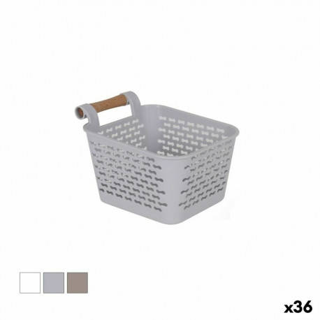 Daudzfunkcionāls grozs Confortime Koks Plastmasa 13 x 11 x 8 cm Ar rokturiem (36 Vienības)