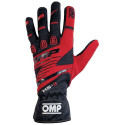 Karting Gloves OMP KS-3 Sarkans/Melns L