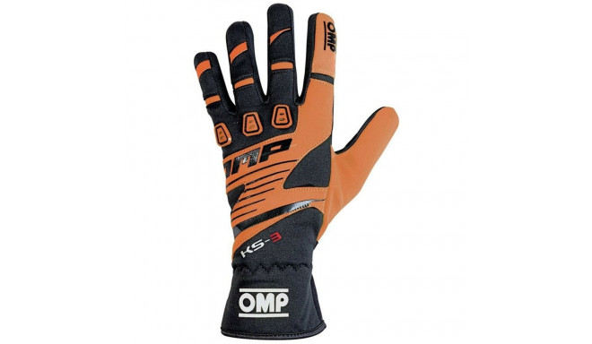 Картинговые перчатки OMP KS-3 Оранжевый/Белый Черный/Оранжевый M