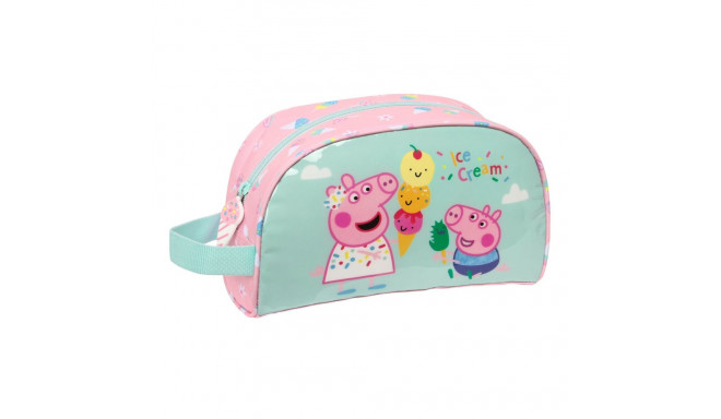 School Toilet Bag Peppa Pig Ice cream Pink Mint 26 x 16 x 9 cm