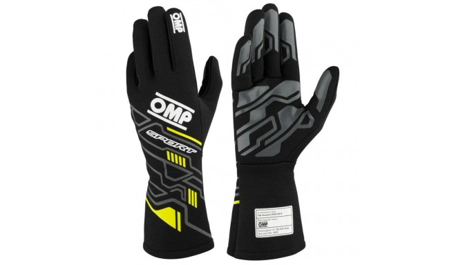 Men's Driving Gloves OMP SPORT Black/Yellow XL