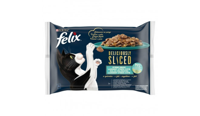 Kassitoit Purina Deliciously Lõheroosa Tuunikala Tursk 4 x 80 g