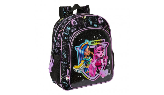 Child bag Monster High Black 32 X 38 X 12 cm