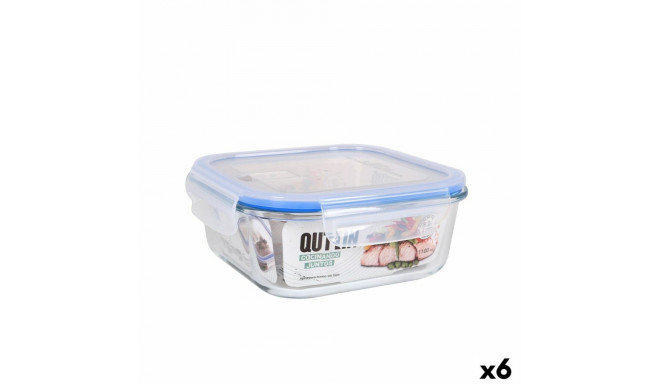 Hermetic Lunch Box Quttin Squared 1,1 L (6 Units)