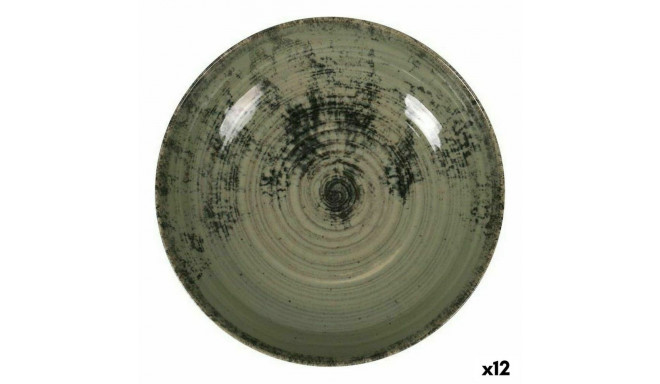Duboki Tanjur La Mediterránea Aspe Roheline Ø 22,7 x 5 cm (12 Ühikut)