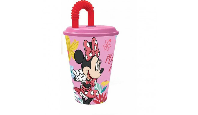 Cup with Straw Minnie Mouse Spring Look 430 ml