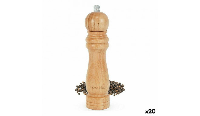 Pepper Mill Quttin Wood 5 x 5 x 22 cm (20 Units)