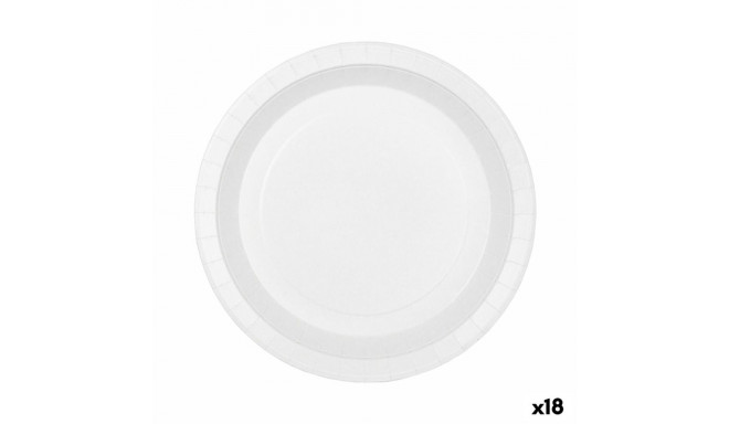 Taldrikute komplekt Algon Ühekordne Papp Valge 20 Tükid, osad 17 cm (18 Ühikut)