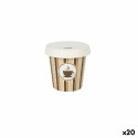 Set of glasses Algon With lid Disposable Coffee Cardboard 10 Pieces 120 ml (20 Units)