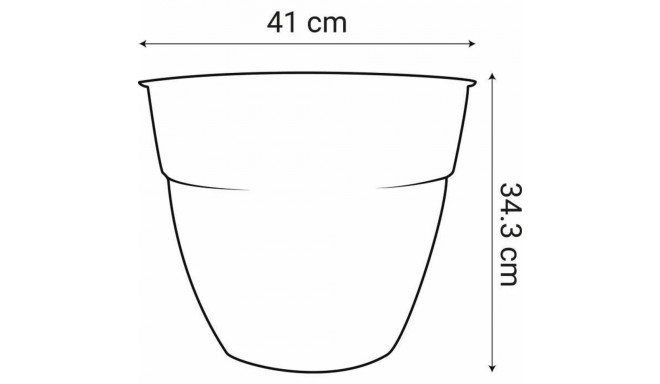 Plant pot EDA Ø 41 cm Dark grey Plastic Circular Modern