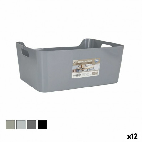 Multi-purpose basket Dem 33 x 24 x 14,5 cm With handles (12 Units)
