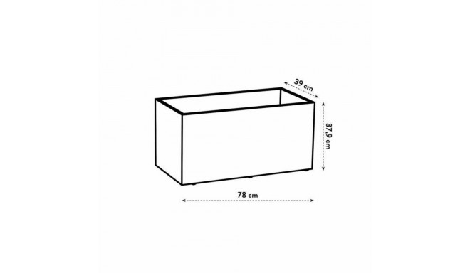 Plant pot Elho Black Ø 78 cm Plastic Rectangular Modern