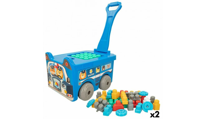 Ehitusklotsid Color Block Kohver Politseiauto 30 Tükid, osad (2 Ühikut)