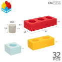 Ehitusklotsid Color Block 32 Tükid, osad EVA (4 Ühikut)