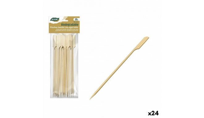 Barbecue Skewer Set Algon Bamboo 20 Pieces 18 cm (24 Units)