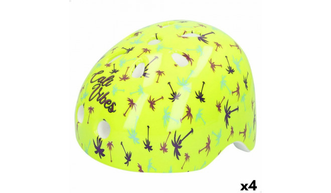 Children's Cycling Helmet Colorbaby Neon Cali Vibes Yellow (4 Units)