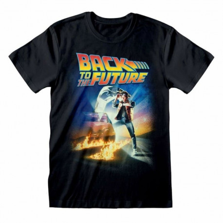 Short Sleeve T-Shirt Back to the Future Poster Black Unisex - S