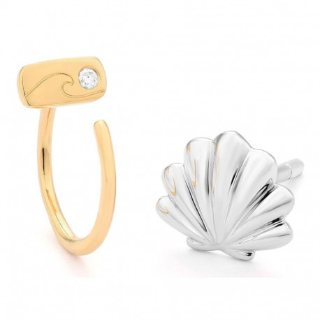 Naiste Kõrvarõngad Secrecy E8215CDAWW900 Sterlinghõbe 1,5 cm