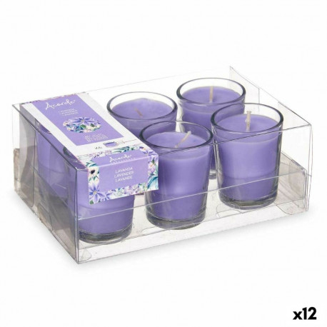 Aromatizētās sveces Komplekts Acorde 48-B-AR Lavanda Stikls (12 gb.)