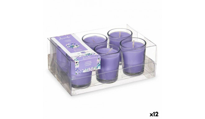 Aromatizētās sveces Komplekts Acorde 48-B-AR Lavanda Stikls (12 gb.)