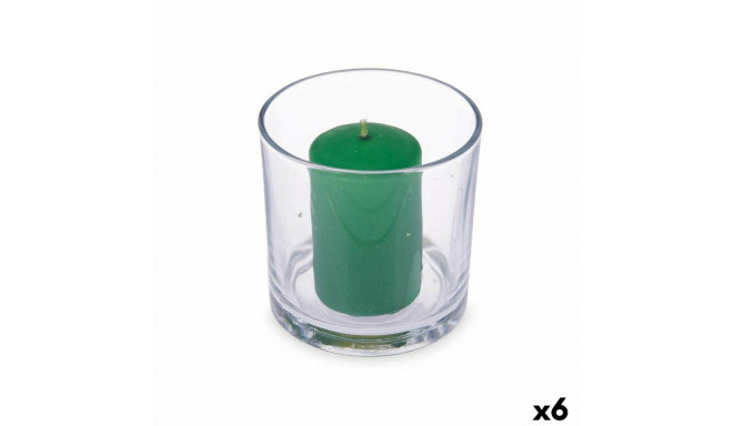 Scented Candle 10 x 10 x 10 cm (6 Units) Glass Bamboo