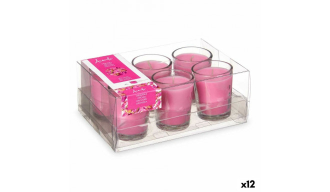 Scented Candle Set Acorde 48-D-AR 48-D-AR Orchid Glass (12 Units)