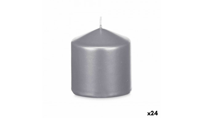 Candle Acorde 92533 Silver 7 x 7,5 x 7 cm (24 Units)
