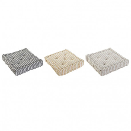 Padi Home ESPRIT Kollane Beež Vahemere 56 x 56 x 13 cm (3 Ühikut)