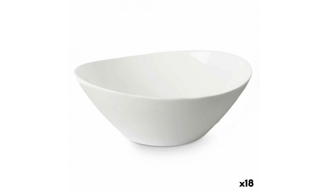 Serving Platter Vivalto LYBW-100 White Opaline glass 25 x 10 x 23 cm (18 Units)