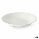 Deep Plate White Glass 21,5 x 3 x 21,5 cm (24 Units)