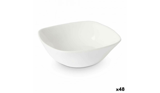 Snack Bowl Vivalto LFW-50 LFW-50 White Opaline glass Squared 11 x 4 x 11 cm (48 Units)