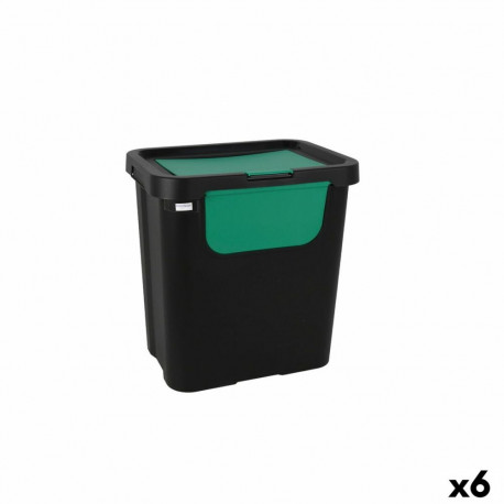 Atkārtoti Pārstrādājamo Atkritumu Tvertne Tontarelli Moda double Zaļš (6 gb.) 24 L