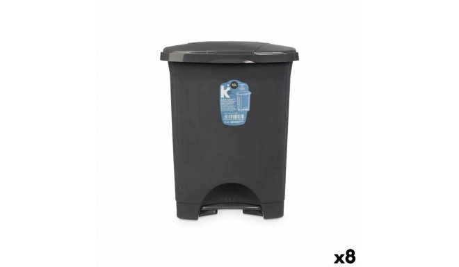 Pedal bin Anthracite Plastic 10 L (8 Units)