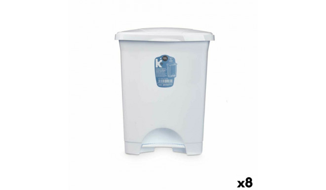 pedaaliga prügikast 6214-W 6214-W Valge Plastmass 10 L (8 Ühikut)
