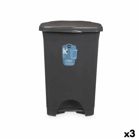 Pedal bin 6245-A 6245-A Anthracite Plastic 50 L (3 Units)