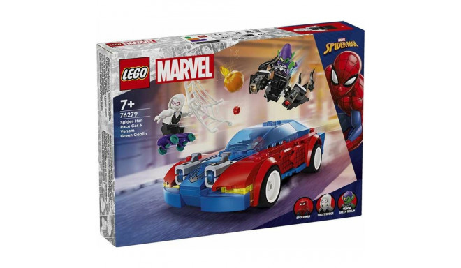 Konstruktsioon komplekt Lego Coche de Carreras de Spider-Man y Duende Verde Venomizado Mitmevärvilin